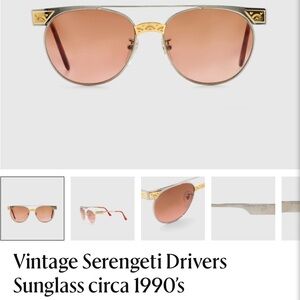 Vintage Serengeti Sunglasses with case